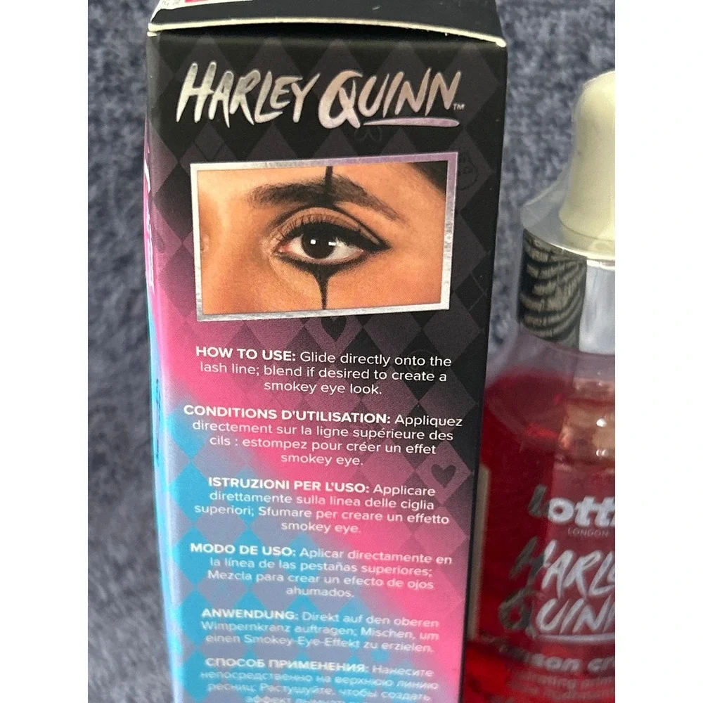 Lottie London Harley Quinn Jumbo‎ Eyeliner Black & Crimson Drops Primer